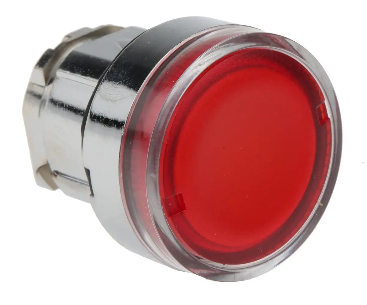 Produktfoto 1 von Schneider Electric Harmony Drucktastenkopf Ø 22 mm, Rot Federrückstellung Rund Rund Metall, IP66