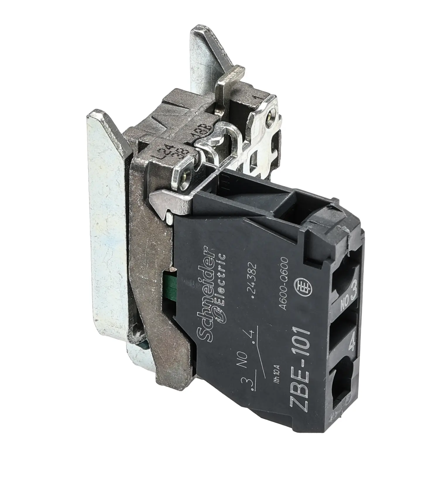 Produktfoto 1 von Schneider Electric Harmony XB4 Kontaktblock mit Halter SPST 600V Schraubanschluss