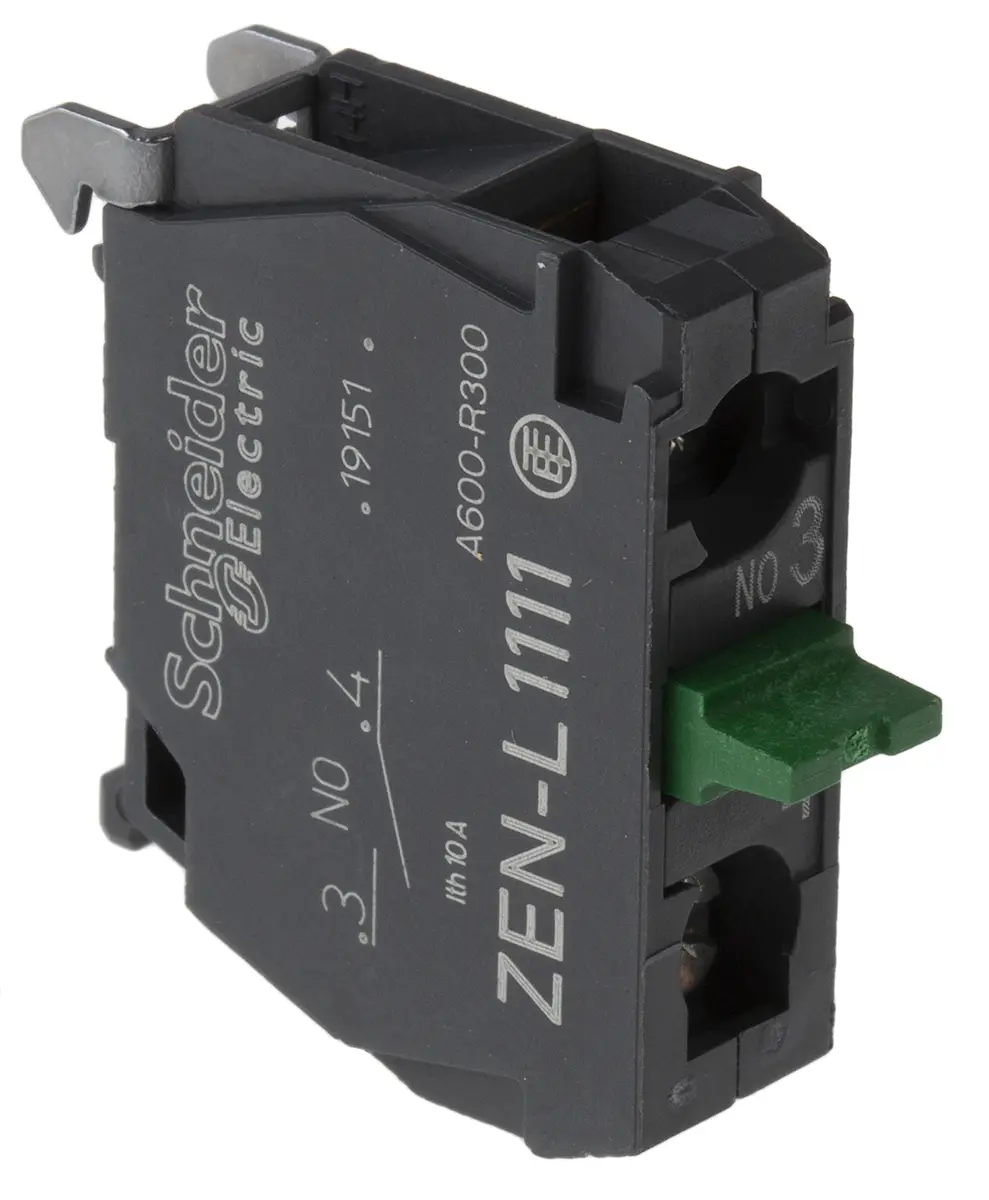 Produktfoto 1 von Schneider Electric Harmony XAL Kontaktblock 1 Schließer 600V für XAPS-Steuerstation, XB5 Ø 22 mm Steuer- und
