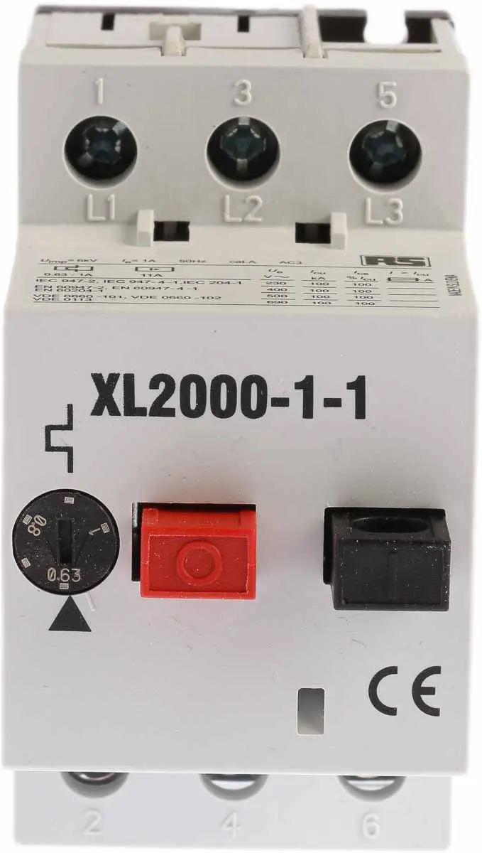 Produktfoto 1 von RS PRO Motorschutzschalter, 0,6 → 1 A 80mm x 45mm