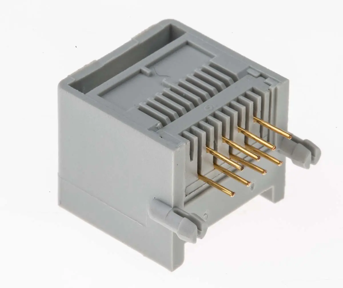 RS PRO MTC Buchse Cat.5 RJ45-Steckverbinder, 1-Port 8-polig Ungeschirmt Leiterplattenmontage gewinkelt