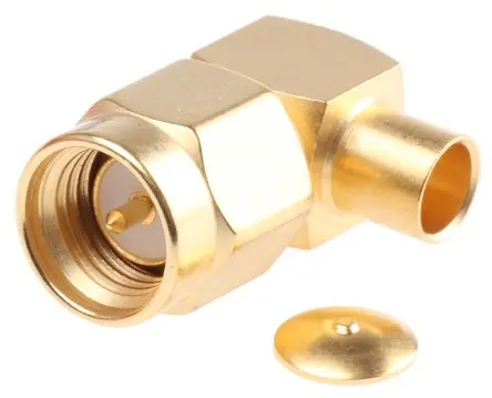 Produktfoto 1 von Radiall SMA Stecker Koaxialsteckverbinder SMA-Steckverbinder, Kabel, für RG402-Kabel, 50 Ω Lot, Standard, gewinkelt