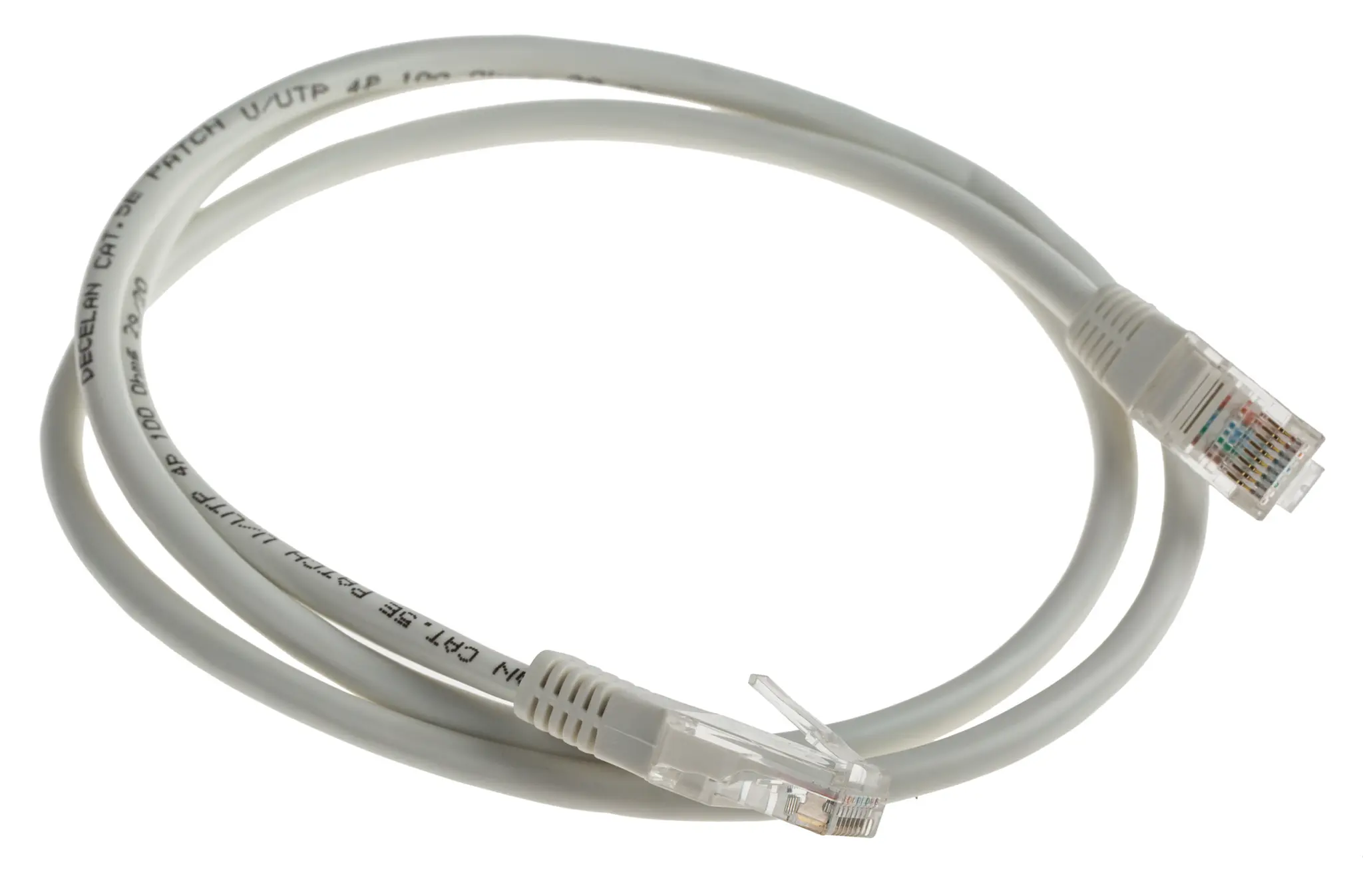 Produktfoto 1 von Decelect Cat5e Ethernet-Kabel, 1 m, Grau Ungeschirmt Ungeschirmt, Polyvinylchlorid