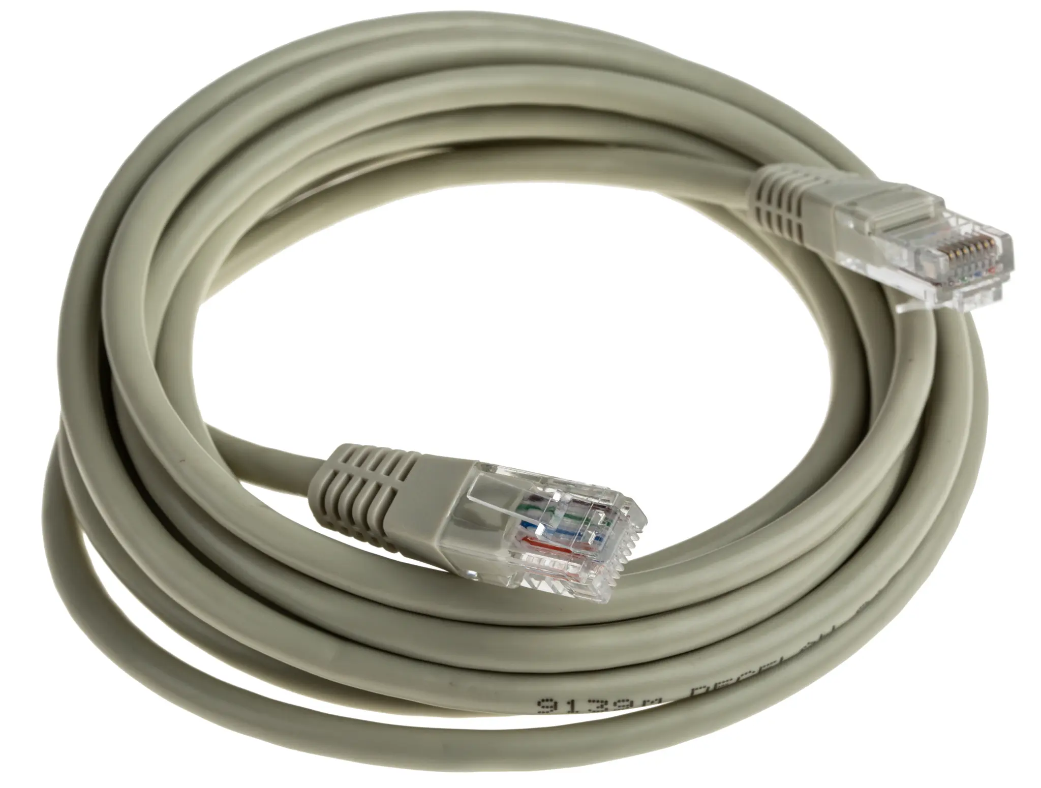 Produktfoto 1 von Decelect Cat5e Ethernet-Kabel, 3 m, Grau Ungeschirmt Ungeschirmt, Polyvinylchlorid