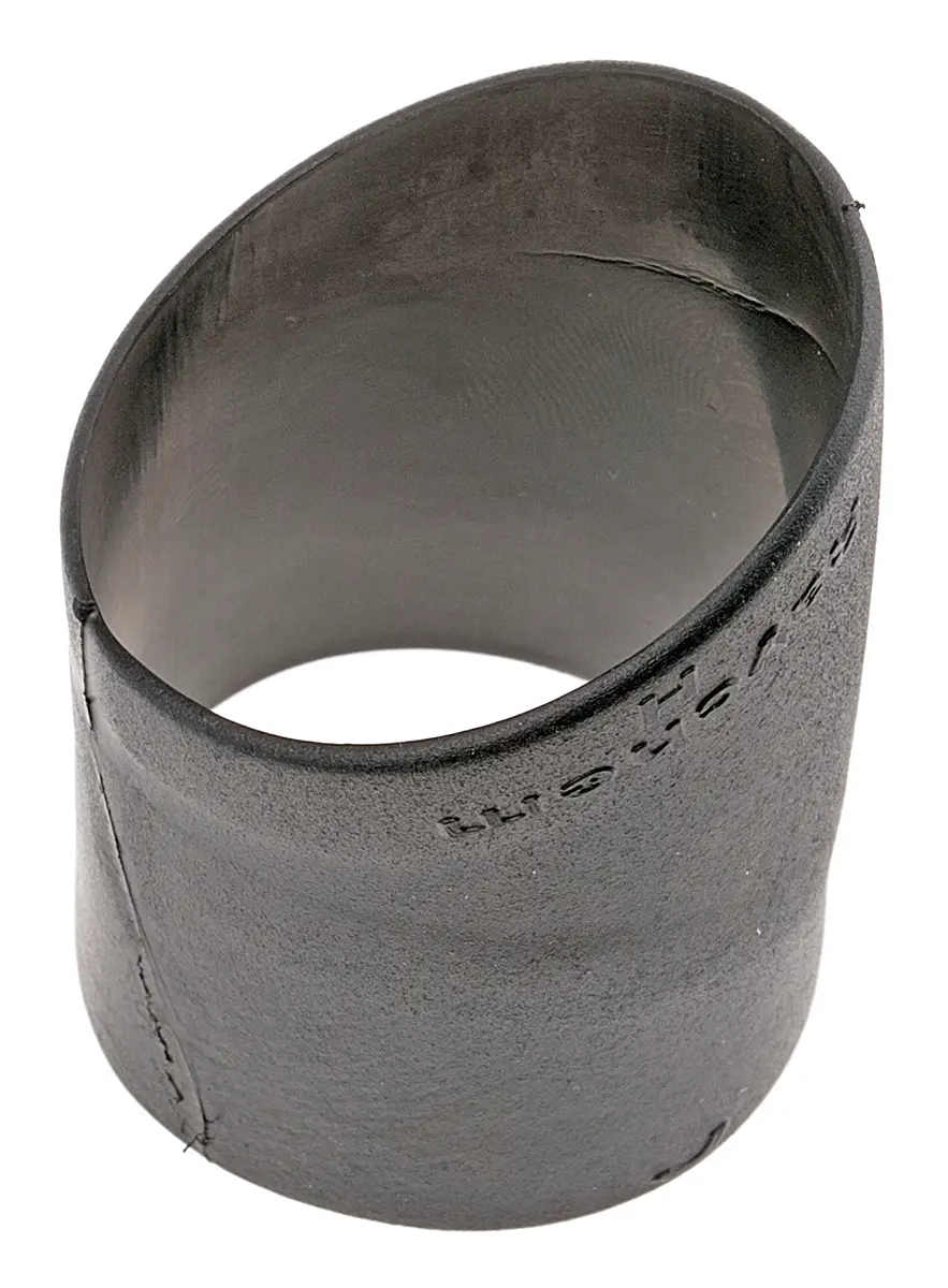 Produktfoto 1 von TE Connectivity 202A1 Wärmeschrumpfschlauch, gewinkelt, Flüssigkeit resistentes Elastomer, Schwarz 36.1 mm, 1-Wege