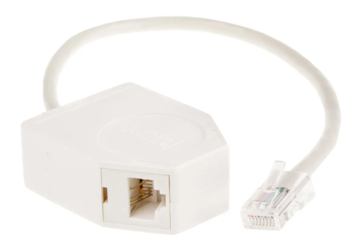 Produktfoto 1 von Decelect RJ-Adapter, RJ45, Cat5e, 3 -Port, Typ Abgeschirmt, L 250 mm, L 25 mm, Typ Splitter