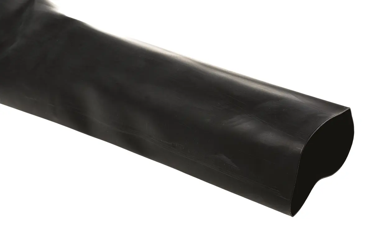 Produktfoto 1 von TE Connectivity HTAT Wärmeschrumpfschlauch, Polyolefin vernetzt Schwarz, Ø 48 mm Schrumpfrate 4:1, Länge 1.2m
