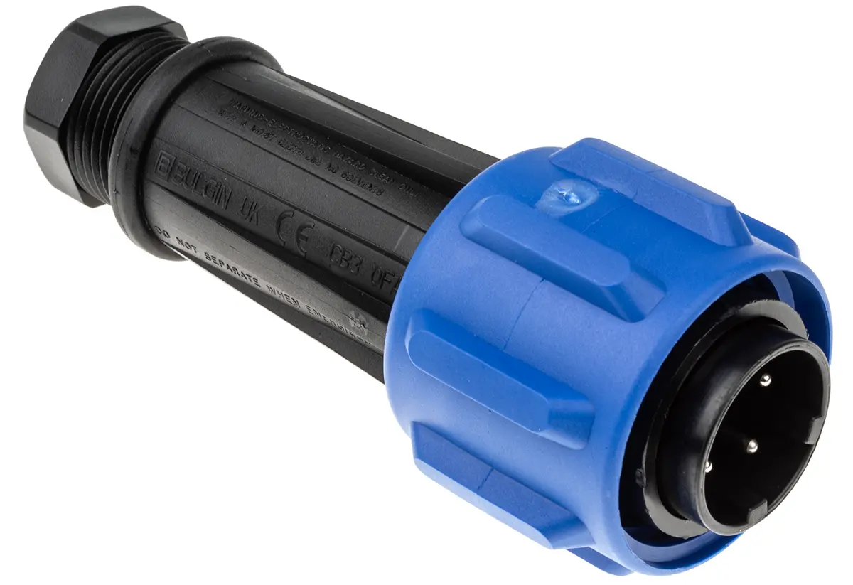 Produktfoto 1 von Bulgin 900 50 Standard Rundsteckverbinder Stecker 4-polig Stecker 32A Kabel IP68