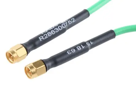 Produktfoto 1 von Radiall Koaxialkabel Stecker, 50 Ω Stecker, 1 m, SMA / SMA, Grün