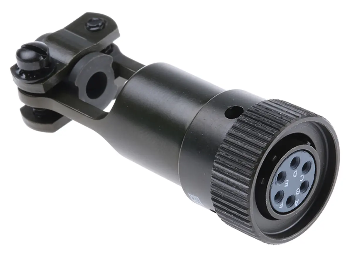 Produktfoto 1 von ITT Cannon KPTC 10 Miniature Rundsteckverbinder Stecker 6-polig Buchse 7.5A Kabel IP40