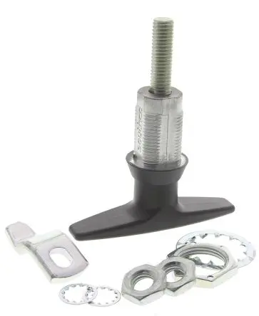 Produktfoto 1 von Southco Schwarz Sperrgriff, T-Griff, Zinkdruckguss, Oberfläche Pulverbeschichtet, 82.5 mm