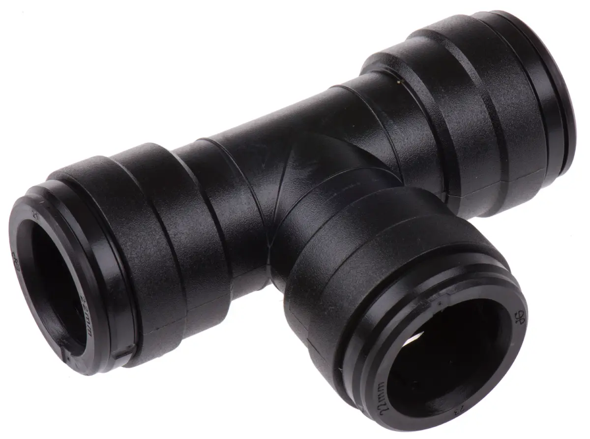 Produktfoto 1 von JG Speedfit PVC-Kupplung T-Stück mit gleichen Verschraubungen Einsteck-Anschluss Chloriertes Polyvinylchlorid 90°