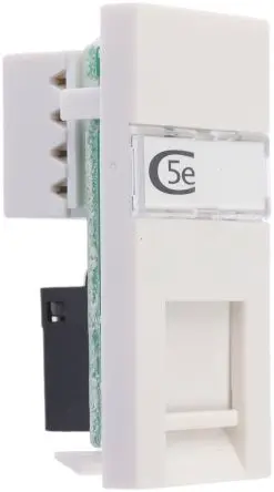 Produktfoto 1 von MK Electric K5845 Buchse Cat5e RJ45-Steckverbinder, 1-Port 1-polig Oberfläche Gerade