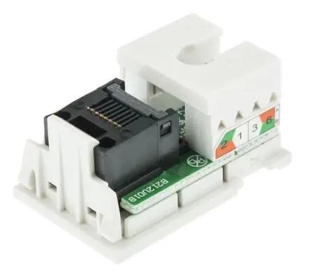 Produktfoto 1 von MK Electric K5745 Buchse Cat5e RJ45-Steckverbinder, 1-Port 1-polig Oberfläche Gerade