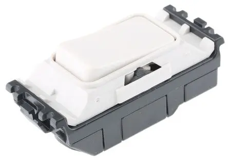 Produktfoto 1 von MK Electric Grid Plus Schaltereinsatz Weiß 1-polig 20A 1-Weg 250V