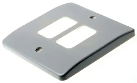 Produktfoto 1 von MK Electric Lichtschalterabdeckung Weiß Kunststoff 2 Ausbrüche H. 86 mm B. 86mm