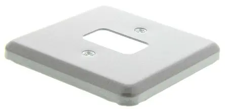 Produktfoto 1 von MK Electric Lichtschalterabdeckung Grau Aluminium 1 Ausbrüche H. 86 mm B. 86mm