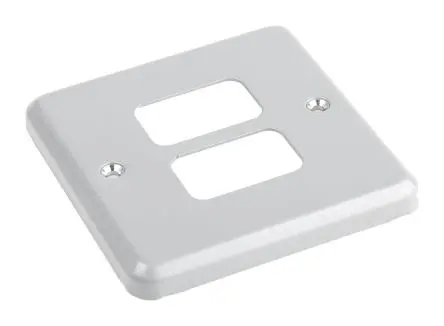 Produktfoto 1 von MK Electric Lichtschalterabdeckung Grau Aluminium 2 Ausbrüche H. 86 mm B. 86mm