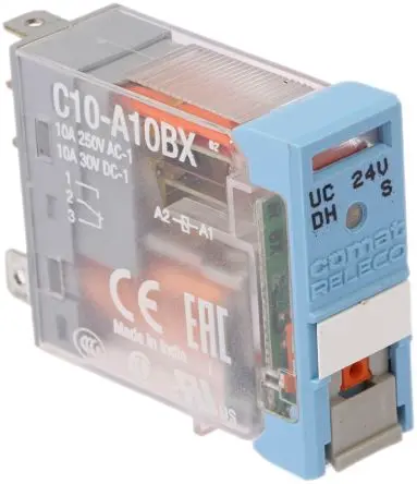 Produktfoto 1 von Releco C10 Leistungsrelais 24V ac/dc Spule 1-poliger Umschalter 10A 742 Ω 1.1 W