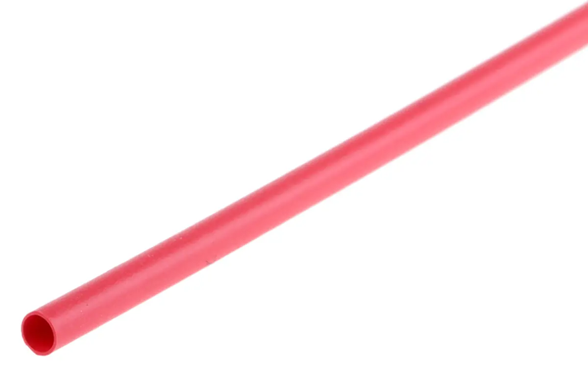 Produktfoto 1 von TE Connectivity RNF-100 Wärmeschrumpfschlauch, Polyolefin Rot, Ø 2.4 mm Schrumpfrate 2:1, Länge 1.2m