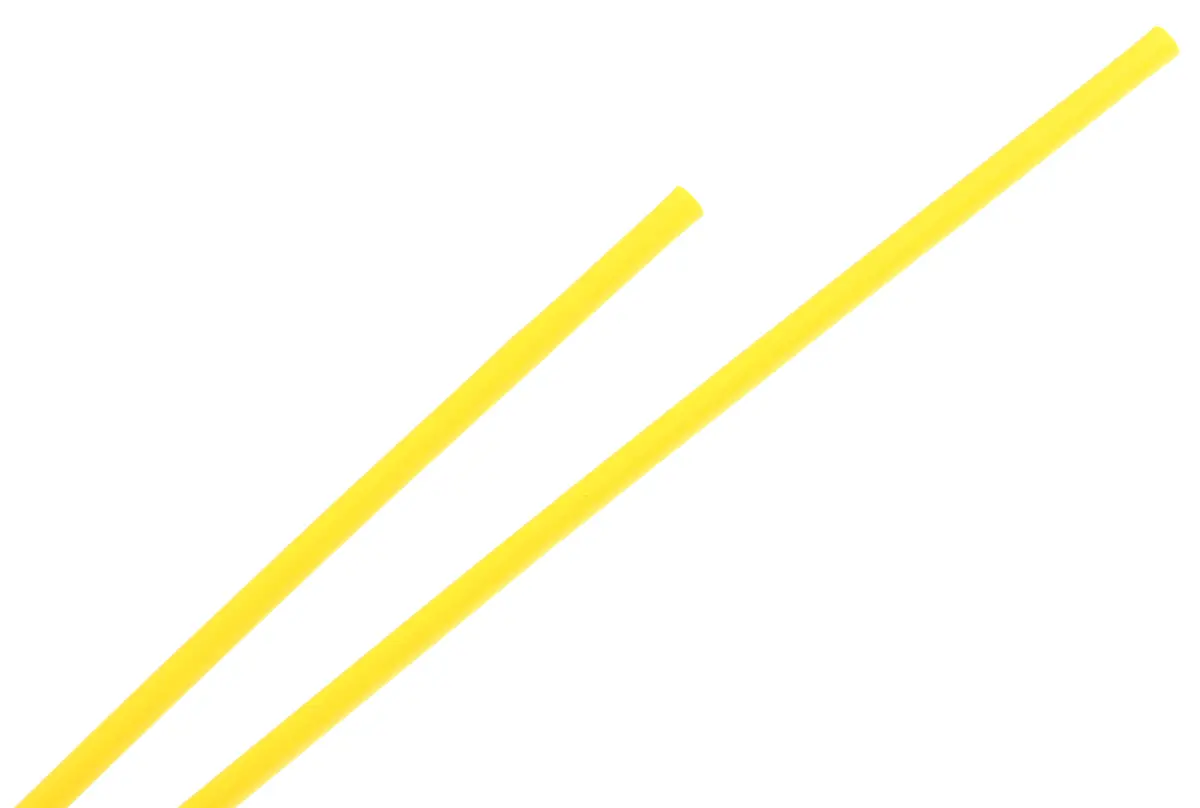 Produktfoto 1 von TE Connectivity RNF-100 Wärmeschrumpfschlauch, Polyolefin Gelb, Ø 1.2 mm Schrumpfrate 2:1, Länge 1.2m