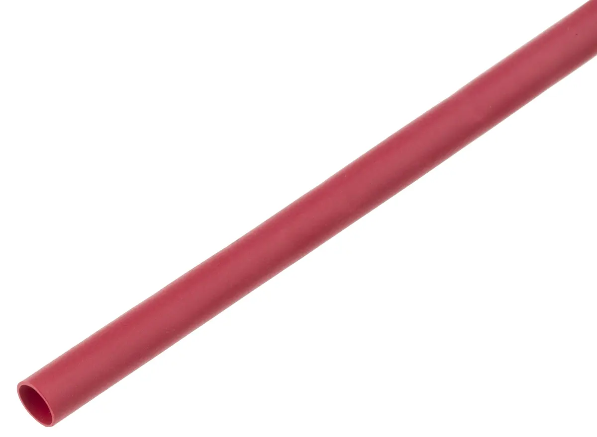 Produktfoto 1 von TE Connectivity RNF-100 Wärmeschrumpfschlauch, Polyolefin Rot, Ø 3.2 mm Schrumpfrate 2:1, Länge 1.2m