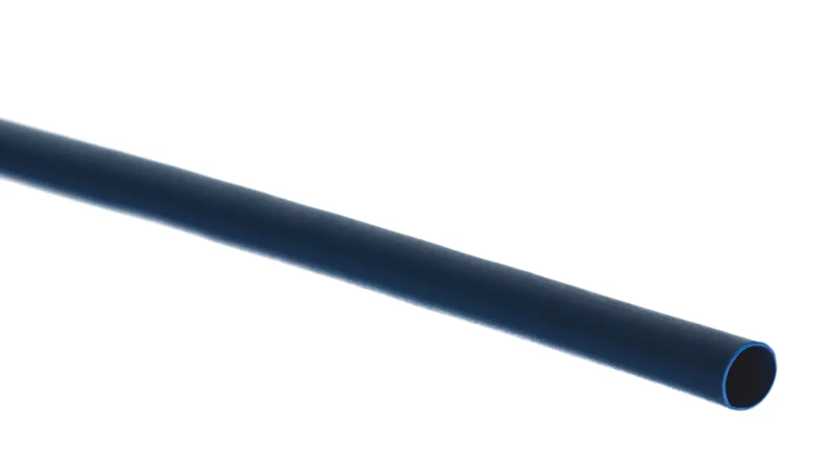 Produktfoto 1 von TE Connectivity RNF-100 Wärmeschrumpfschlauch, Polyolefin Blau, Ø 3.2 mm Schrumpfrate 2:1, Länge 1.2m