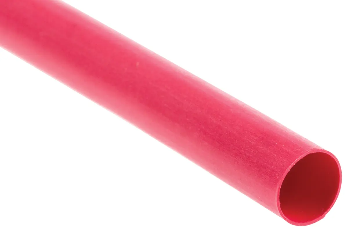 Produktfoto 1 von TE Connectivity RNF-100 Wärmeschrumpfschlauch, Polyolefin Rot, Ø 4.8 mm Schrumpfrate 2:1, Länge 1.2m