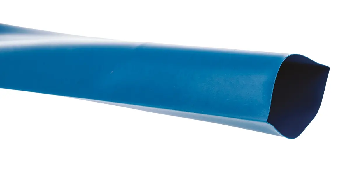 Produktfoto 1 von TE Connectivity RNF-100 Wärmeschrumpfschlauch, Polyolefin Blau, Ø 38 mm Schrumpfrate 2:1, Länge 1.2m