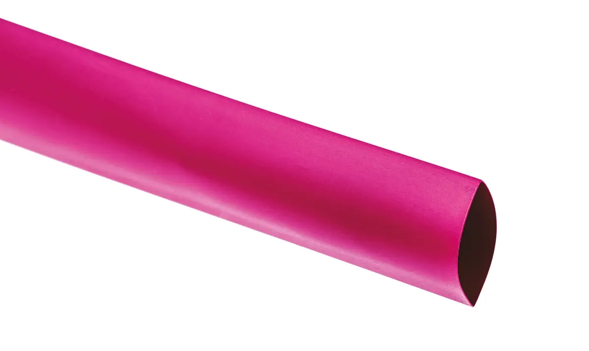 Produktfoto 1 von TE Connectivity RNF-100 Wärmeschrumpfschlauch, Polyolefin Rot, Ø 19 mm Schrumpfrate 2:1, Länge 1.2m
