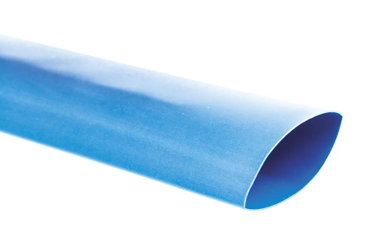 Produktfoto 1 von TE Connectivity RNF-100 Wärmeschrumpfschlauch, Polyolefin Blau, Ø 19 mm Schrumpfrate 2:1, Länge 1.2m