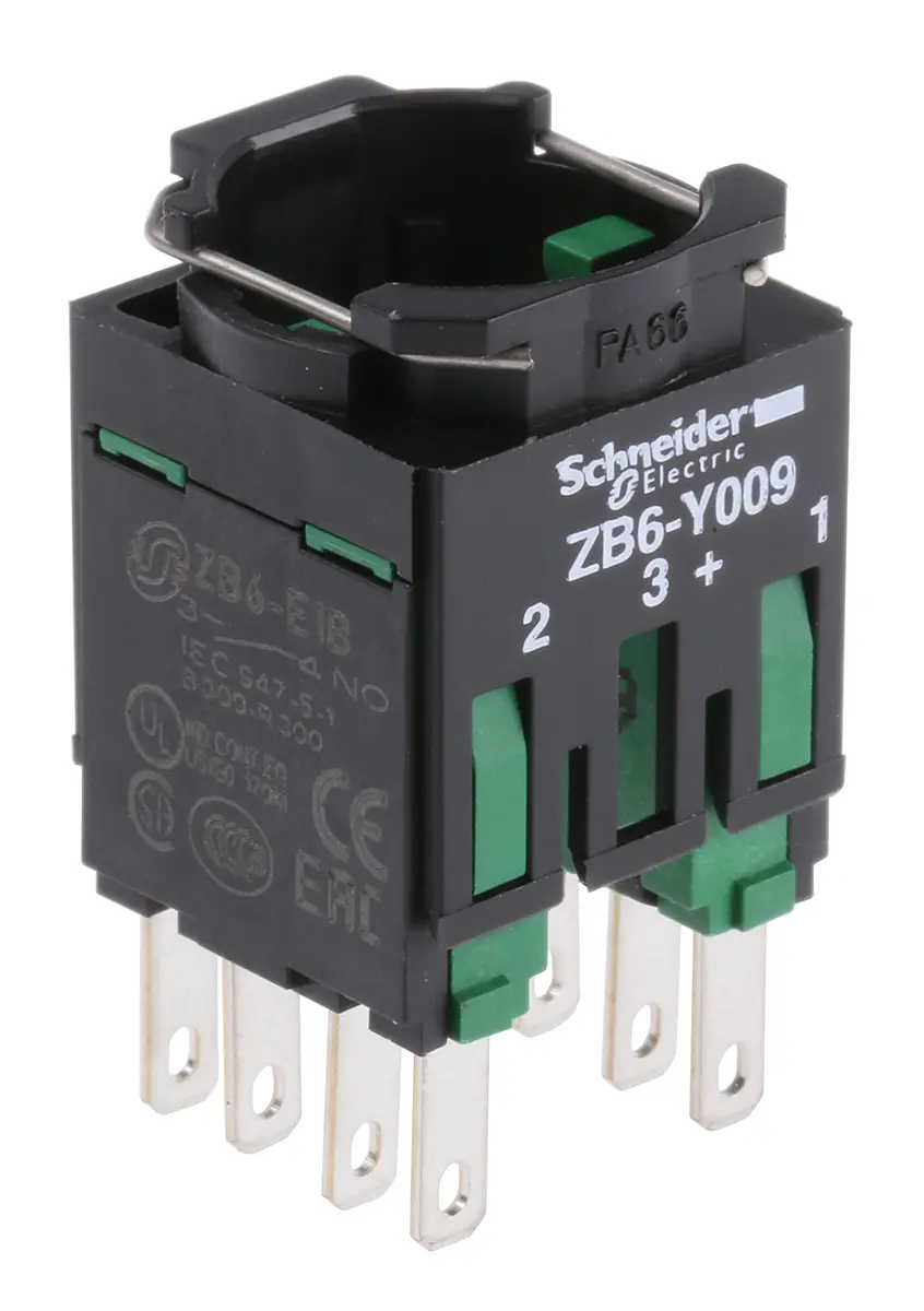 Produktfoto 1 von Schneider Electric Harmony Kontaktblock 2 Schließer 250V FASTON