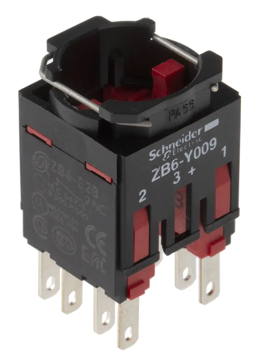 Produktfoto 1 von Schneider Electric Harmony Kontaktblock 2 Öffner 250V FASTON