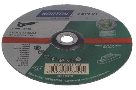 Norton Siliziumkarbid Schleifscheibe Trennscheibe Ø 230 mm Grob, Korngröße 5