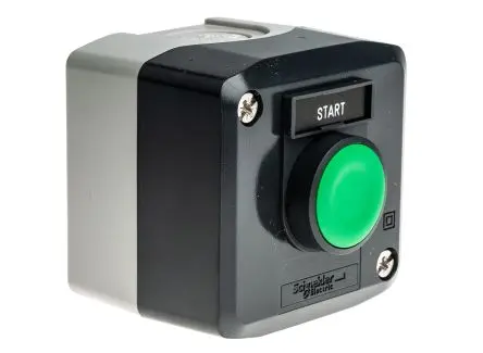 Produktfoto 1 von Schneider Electric Federrückstellung Harmony Drucktaster-Steuerstation SPST Grün Polycarbonat, IP66, IP67, IP69K