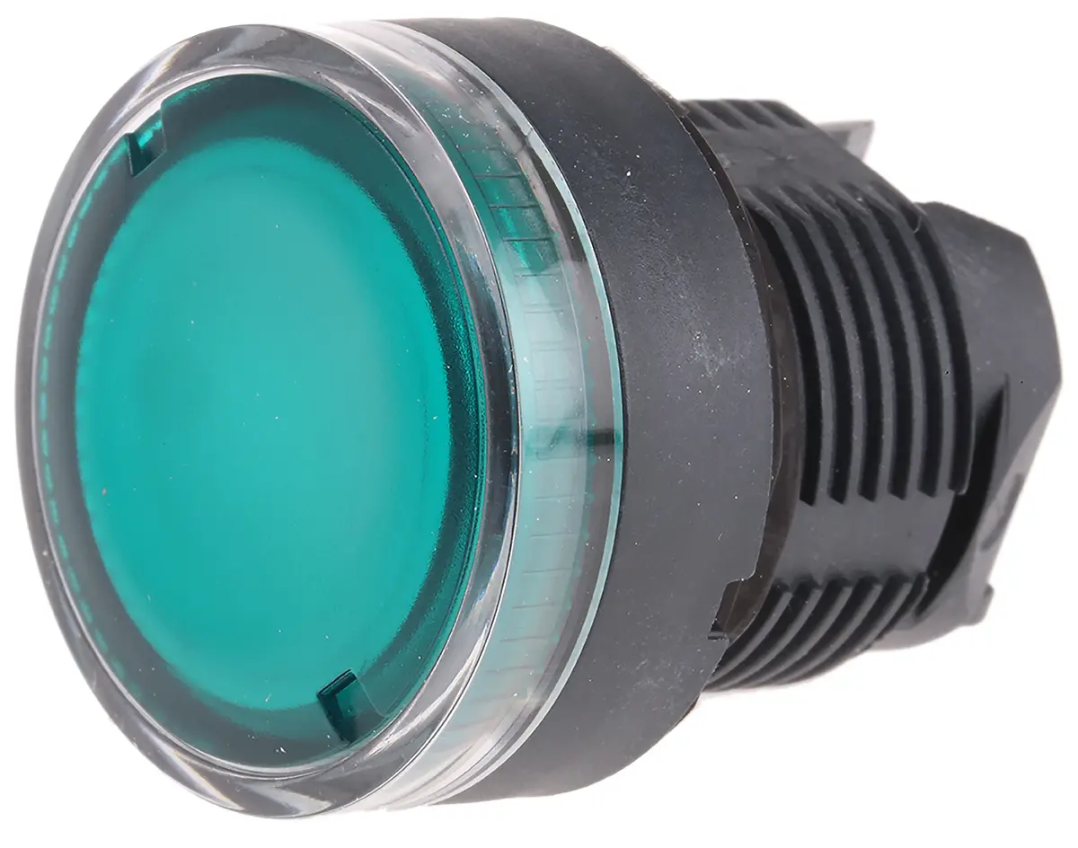 Produktfoto 1 von Schneider Electric Harmony Drucktastenkopf Ø 22 mm, Grün Federrückstellung Rund Rund Kunststoff, IP66