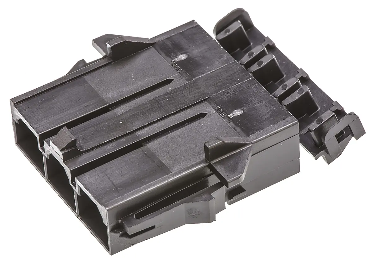 Produktfoto 1 von Molex Mini-Fit Sr Stecker Steckverbindergehäuse 10 mm, 3-polig / 1-reihig Gerade, Panel für Sr.-Stecker Mini-Fit