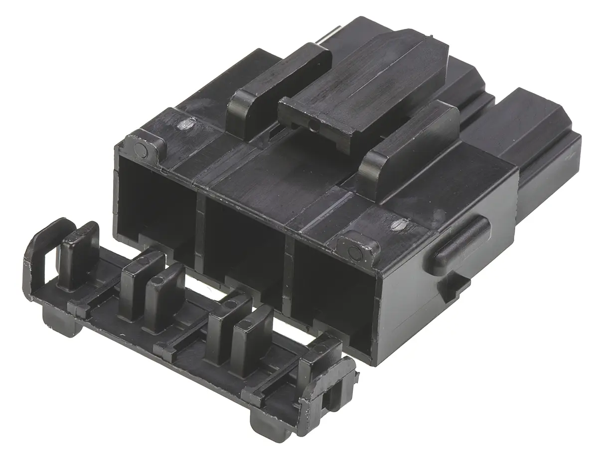 Produktfoto 1 von Molex Mini-Fit Sr Buchse Steckverbindergehäuse 10 mm, 3-polig / 1-reihig Gerade, Kabel für Sr.-Buchse Mini-Fit