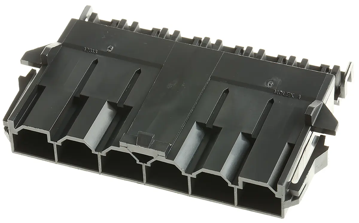 Produktfoto 1 von Molex Mini-Fit Sr Stecker Steckverbindergehäuse 10 mm, 6-polig / 1-reihig Gerade, Panel für Sr.-Stecker Mini-Fit