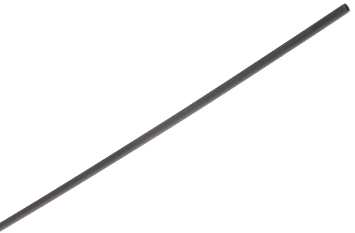 Produktfoto 1 von TE Connectivity CRN Wärmeschrumpfschlauch, Polyolefin Schwarz, Ø 1.6 mm Schrumpfrate 2:1, Länge 1.2m
