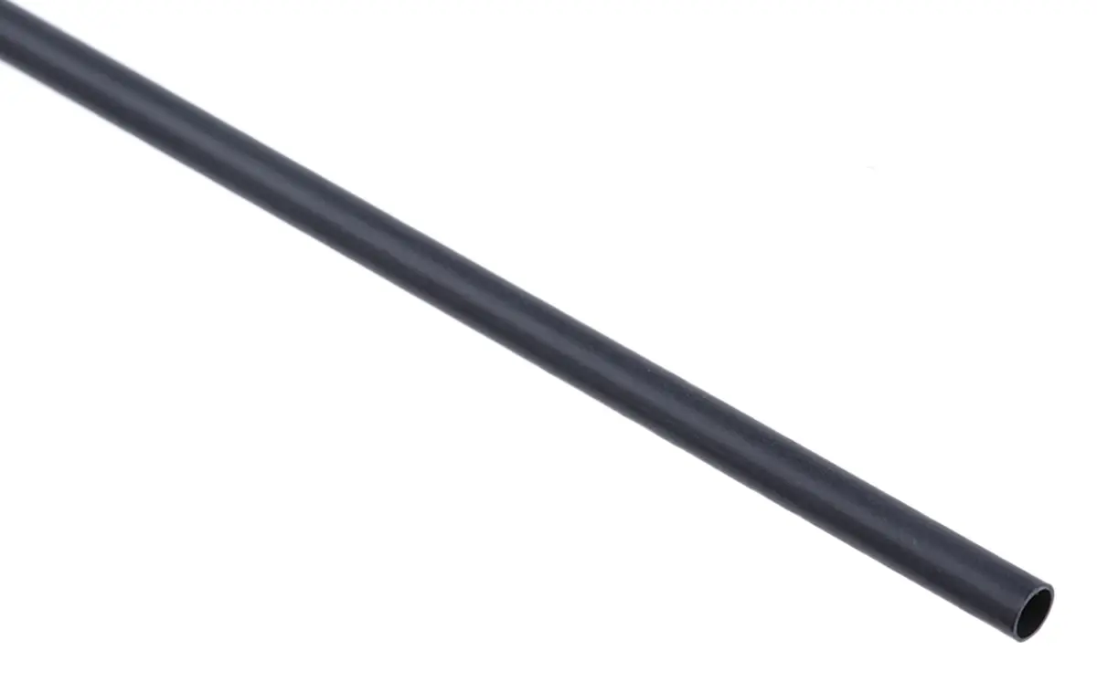 Produktfoto 1 von TE Connectivity CRN Wärmeschrumpfschlauch, Polyolefin Schwarz, Ø 2.4 mm Schrumpfrate 2:1, Länge 1.2m