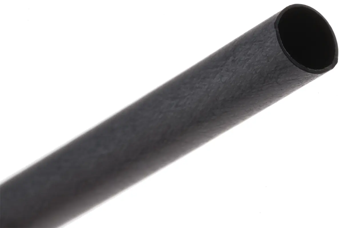 Produktfoto 1 von TE Connectivity CRN Wärmeschrumpfschlauch, Polyolefin Schwarz, Ø 4.8 mm Schrumpfrate 2:1, Länge 1.2m