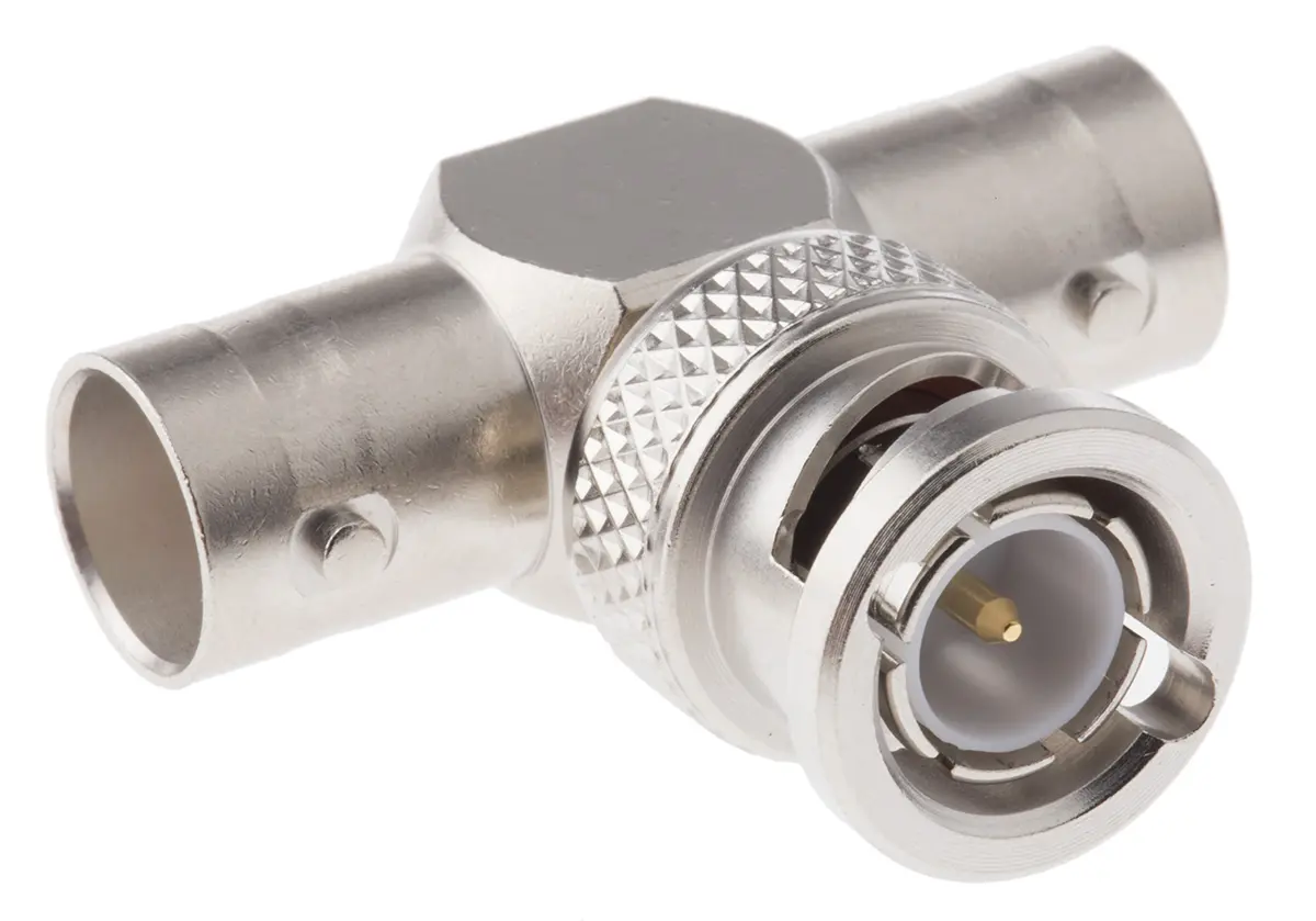 Produktfoto 1 von Radiall HF Adapter, 75 Ω, T, 1.5 GHz Buchse Buchse, Koaxial Nennspannung