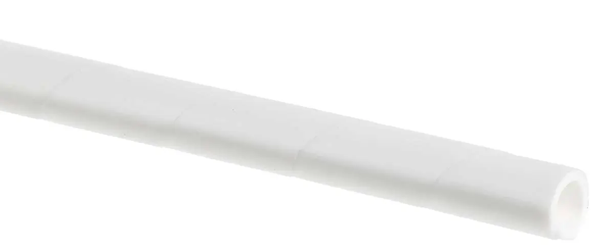 Produktfoto 1 von HellermannTyton Spiral-Kabelumwicklung / 8.2 mm Polyethylen Weiß, für Kabel-Ø 4.1 mm bis 8 mm, Länge 30 m