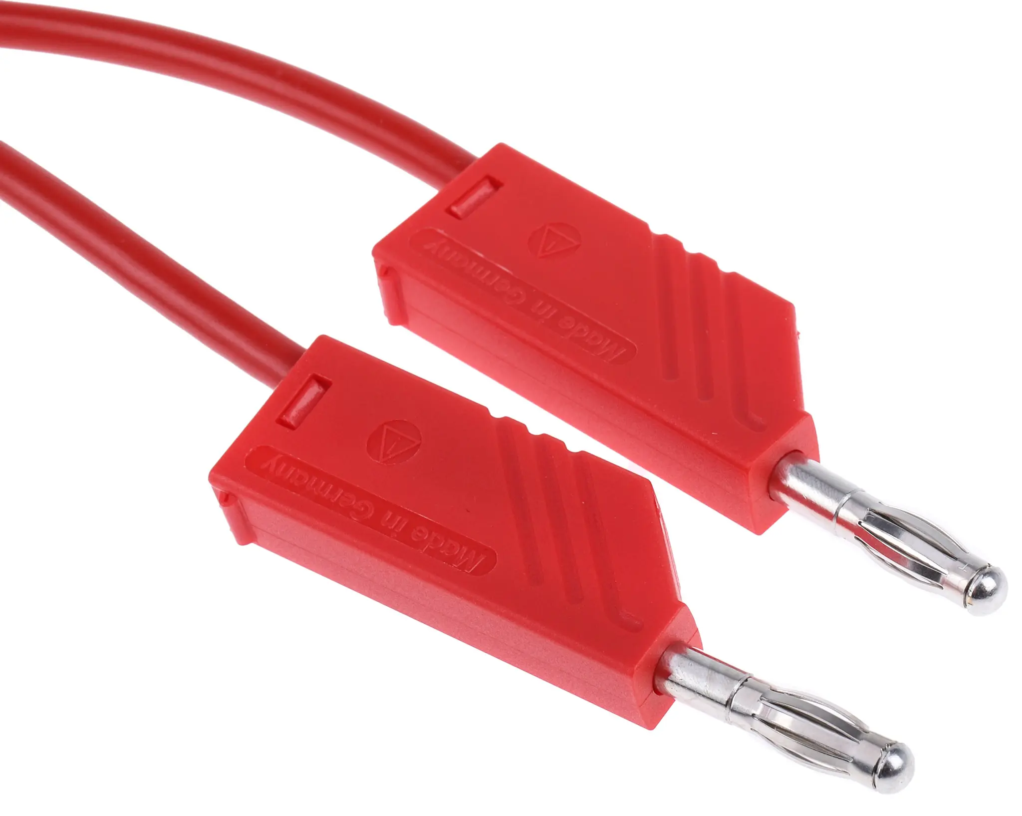 Hirschmann Test & Measurement Messleitung 32A Stecker / Stecker, Rot Polyvinylchlorid-isoliert 1 m, 60 V