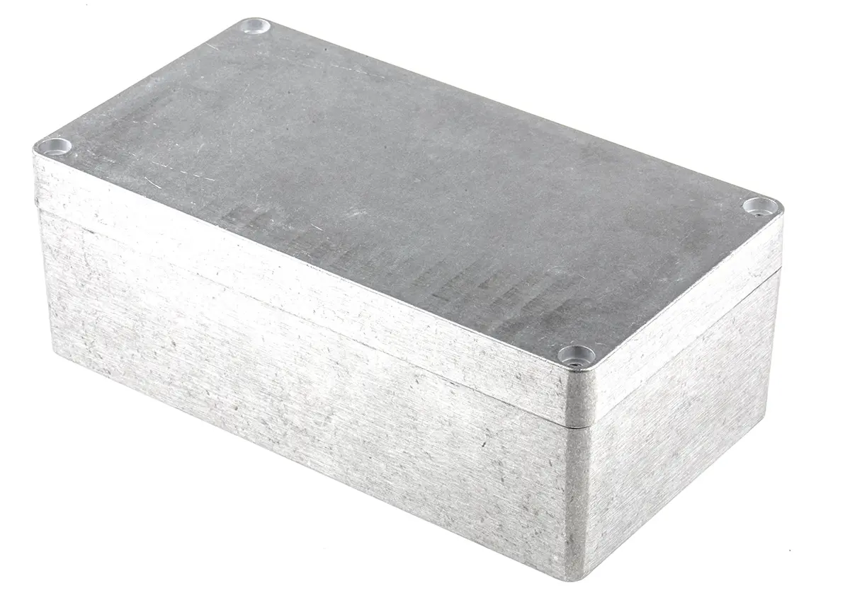 Hammond 1590; Gehäuse; Aluminiumdruckguss; Natur; IK08 IP66 Breite 120.5 mm Höhe 80 mm Länge 221 mm