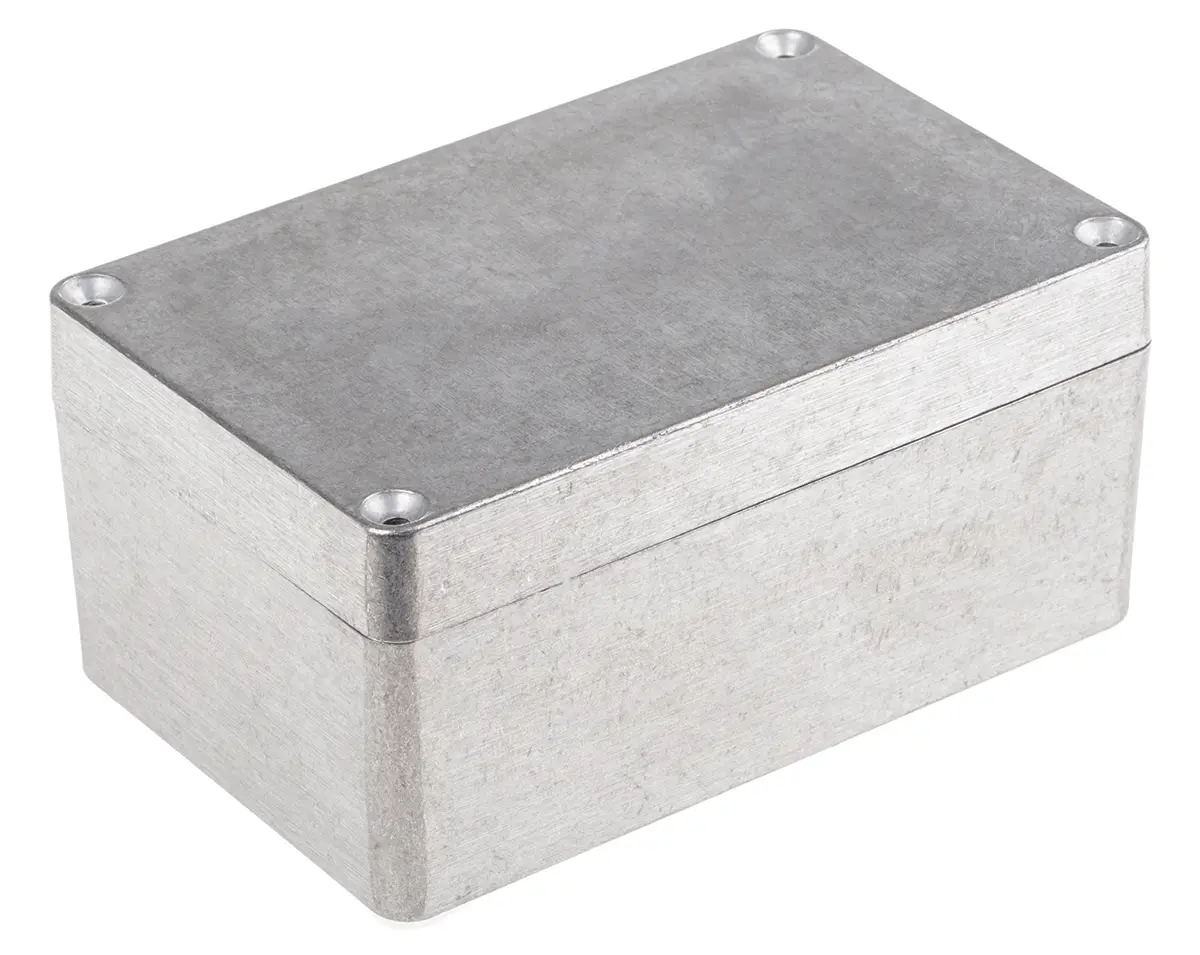 Produktfoto 1 von Hammond 1590 Aluminium Gehäuse 1590 Natur Außenmaß 125.4 x 80.4 x 58.8mm IP66