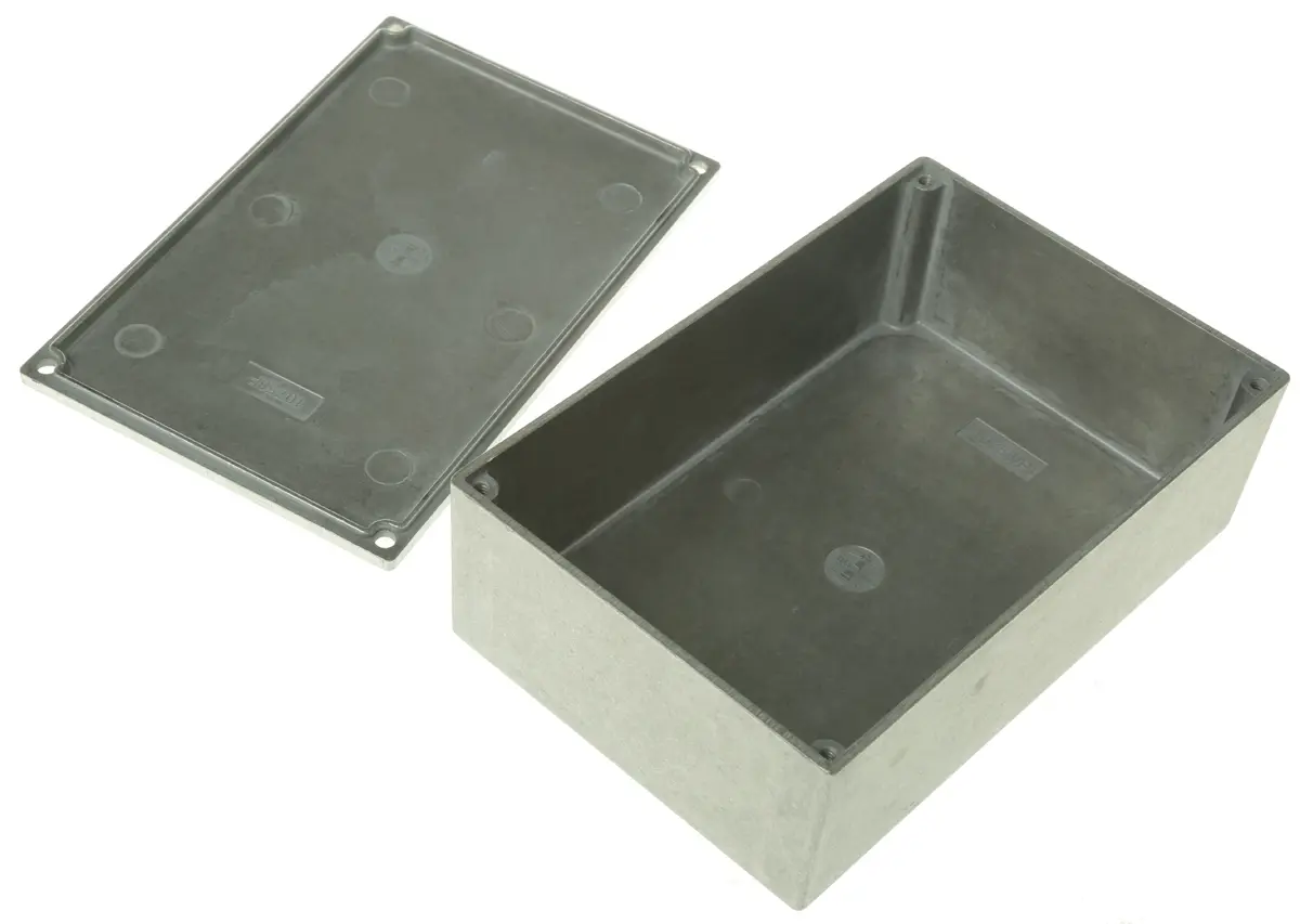 Produktfoto 1 von Hammond 1590; Gehäuse; Aluminiumdruckguss; Natur IP54 Breite 95 mm Höhe 49.1 mm Länge 145 mm