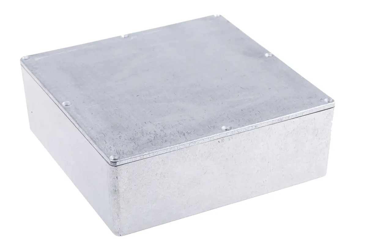 Produktfoto 1 von Hammond 1590; Gehäuse; Aluminiumdruckguss; Natur IP54 Breite 188 mm Höhe 67 mm Länge 188 mm
