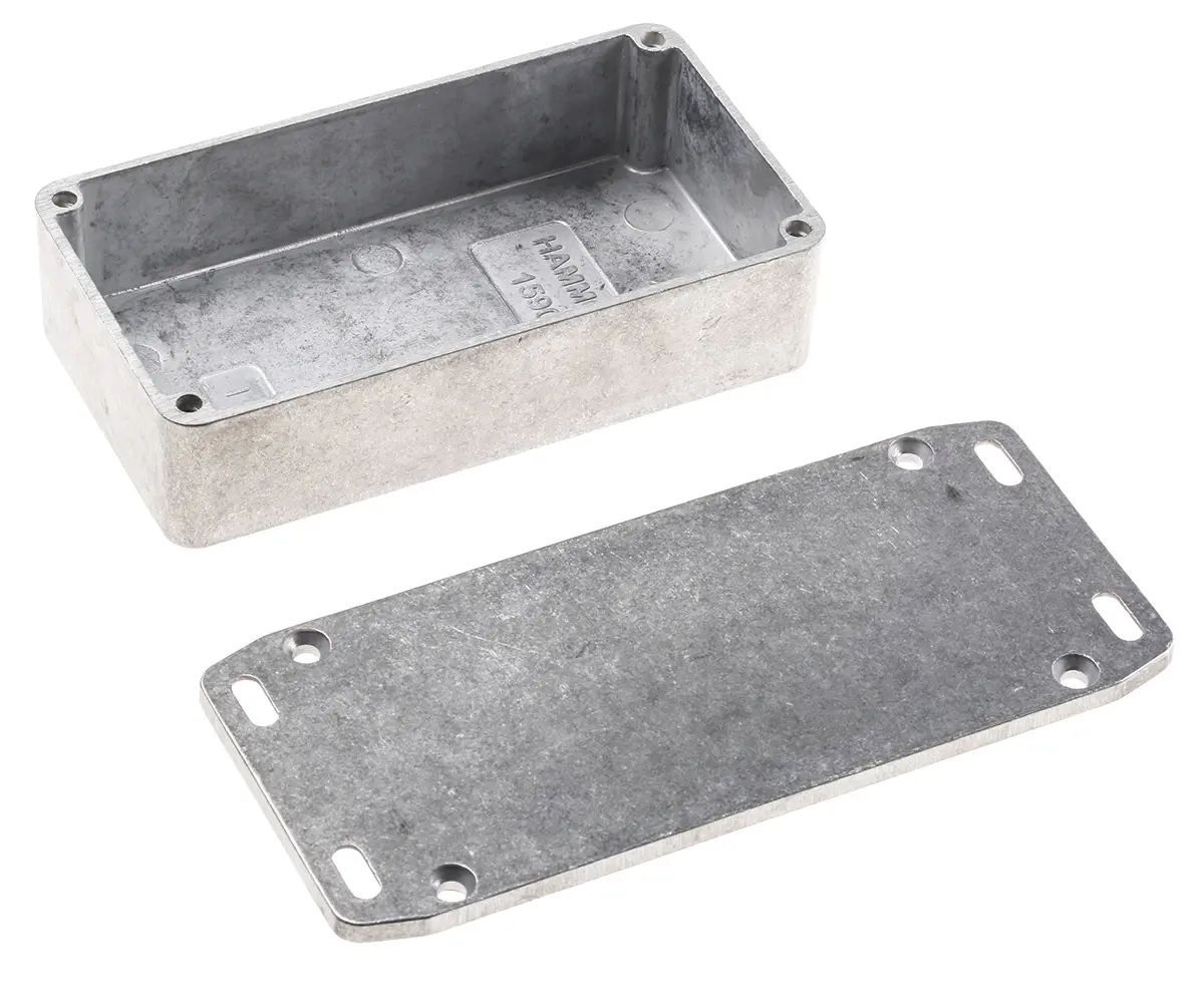 Produktfoto 1 von Hammond 1590 Aluminium Gehäuse 1590 Natur Außenmaß 111.5 x 59.5 x 27mm IP54